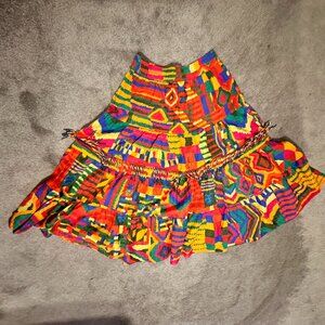 Farm Rio Summer Patches Midi Skirt size XS